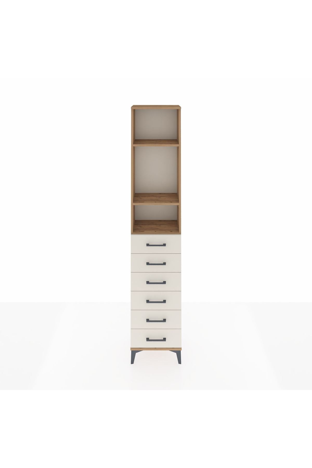 Arges Dolap 3 Raflı 6 Çekmeceli 44x30x221 - S28M105V7A