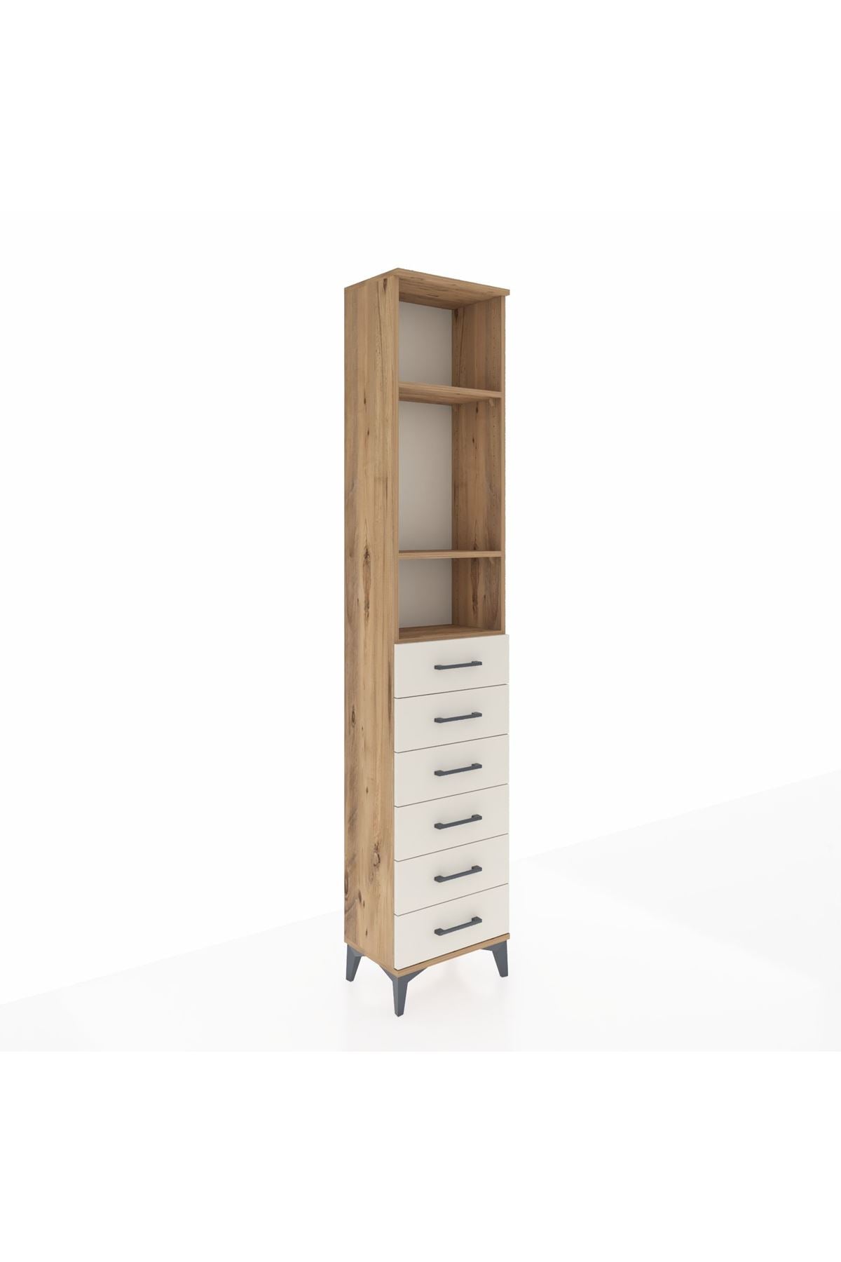 Arges Dolap 3 Raflı 6 Çekmeceli 44x30x221 - S28M105V7A