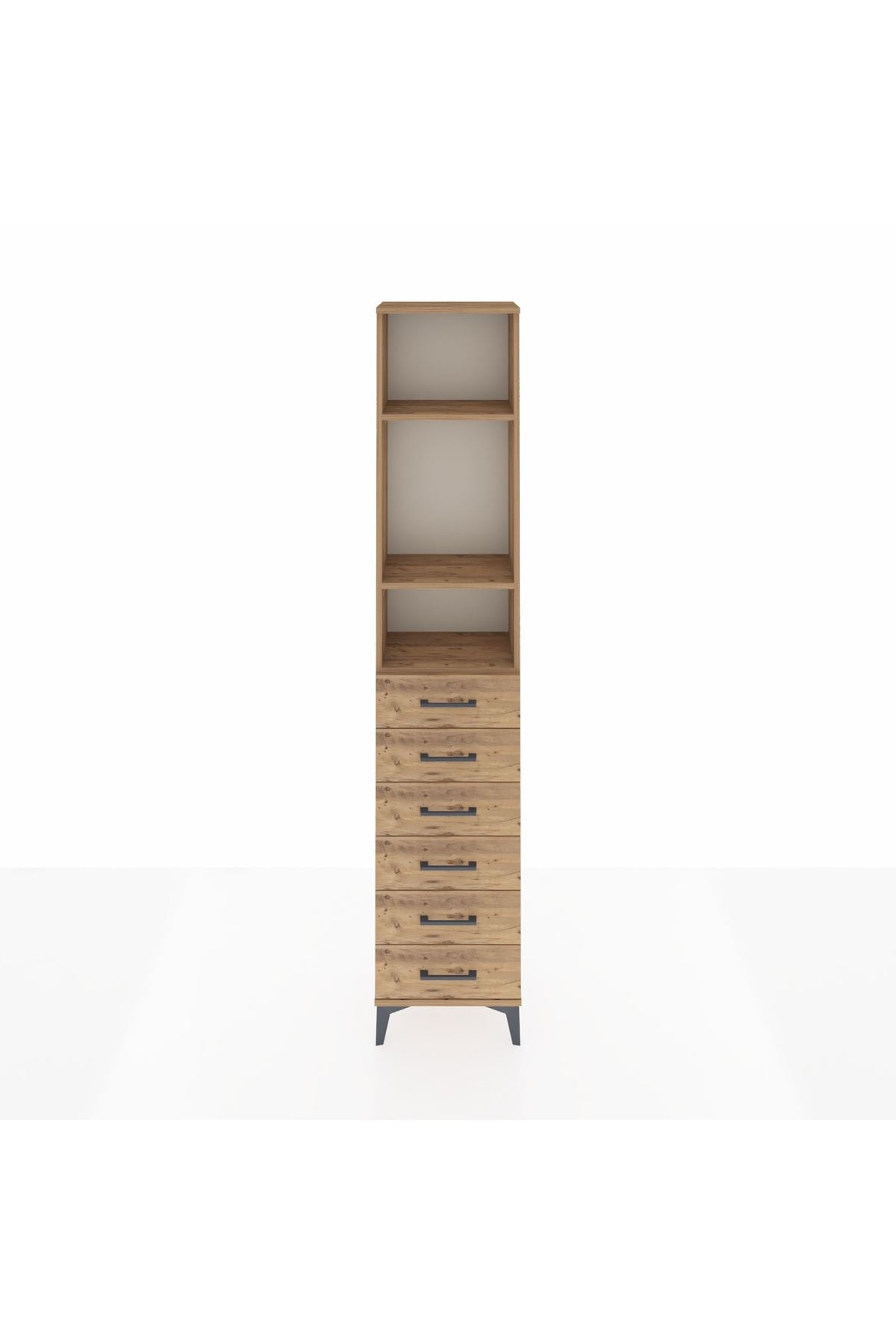 Arges Dolap 3 Raflı 6 Çekmeceli 44x30x221 - S28M105V9A