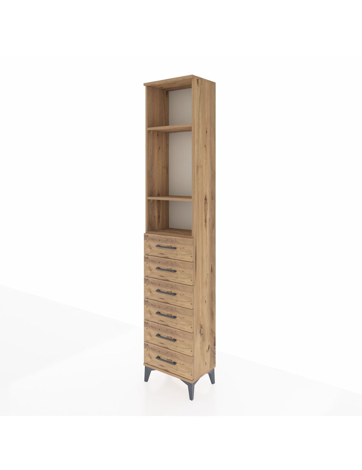 Arges Dolap 3 Raflı 6 Çekmeceli 44x30x221 - S28M105V9A