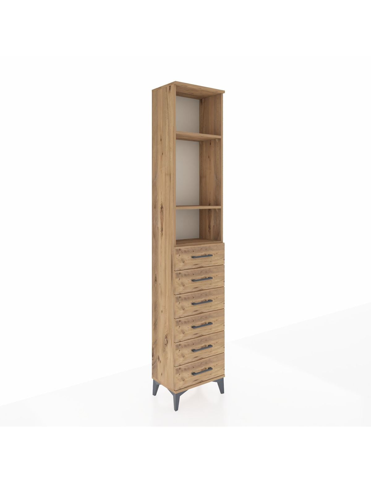 Arges Dolap 3 Raflı 6 Çekmeceli 44x30x221 - S28M105V9A