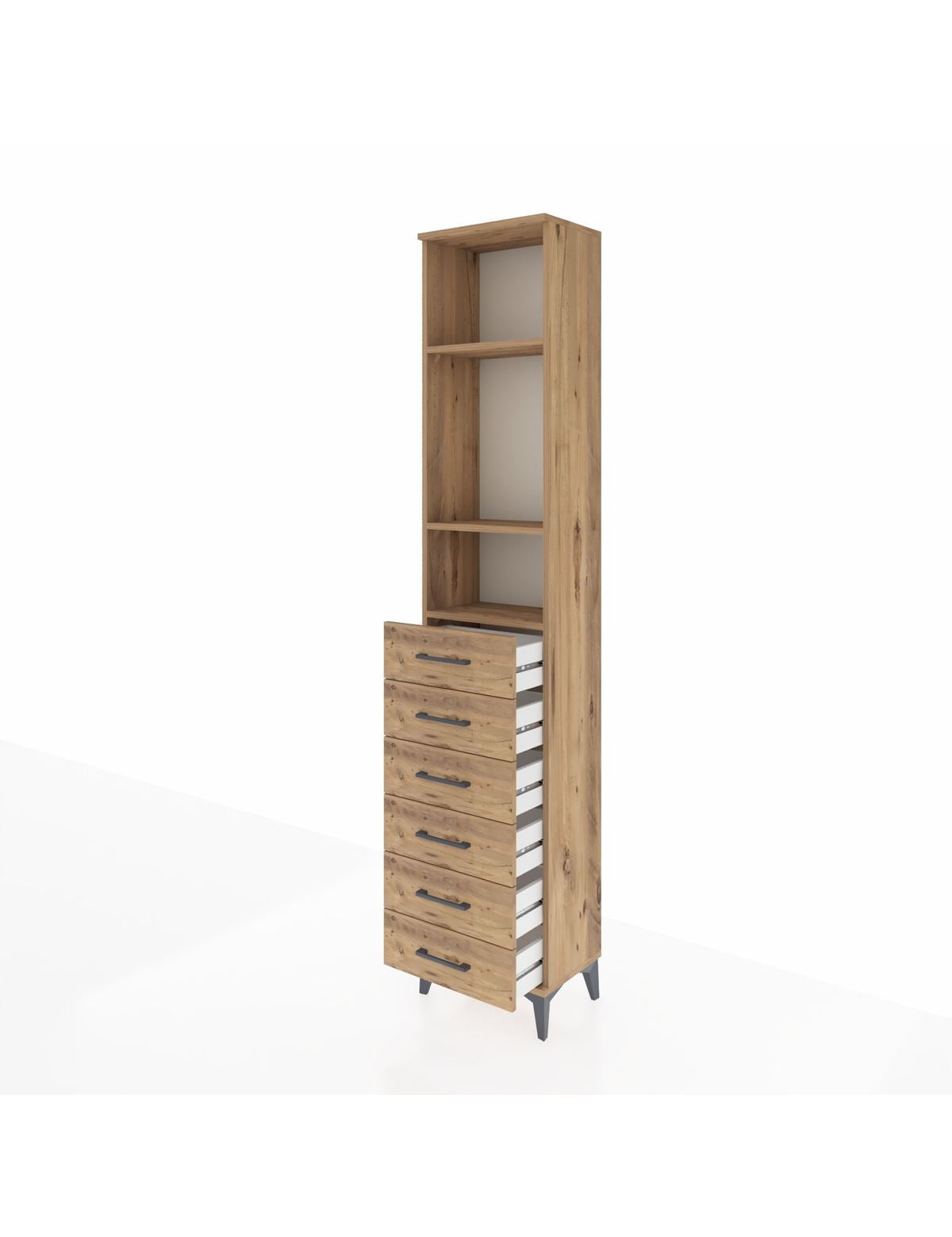 Arges Dolap 3 Raflı 6 Çekmeceli 44x30x221 - S28M105V9A