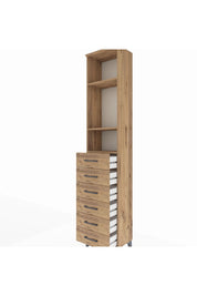 Arges Dolap 3 Raflı 6 Çekmeceli 44x30x221 - S28M105V9A