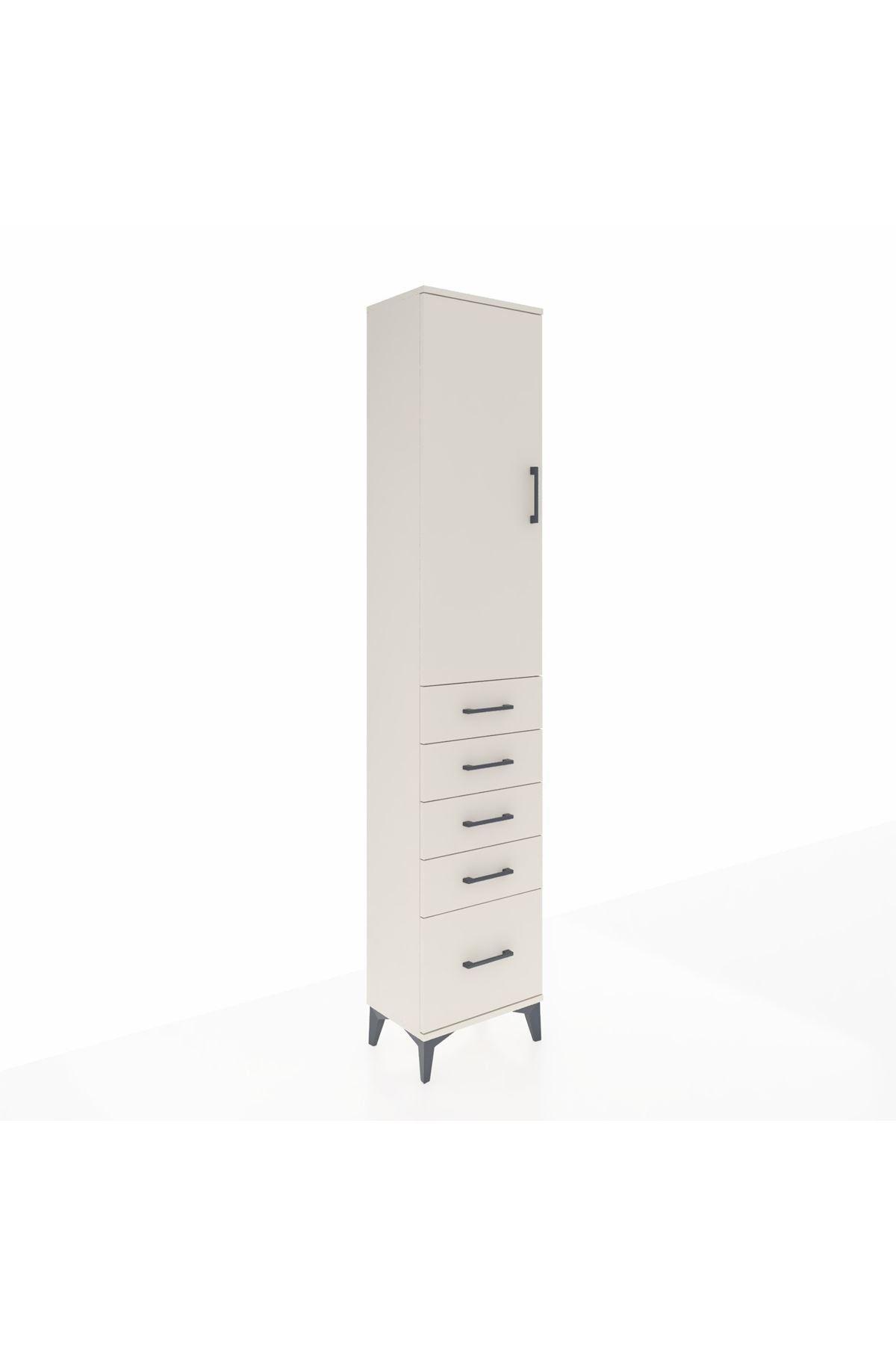 Arges Dolap 2 Raflı 5 Çekmeceli Tek Askılı 44x30x221 - S28M106V1A