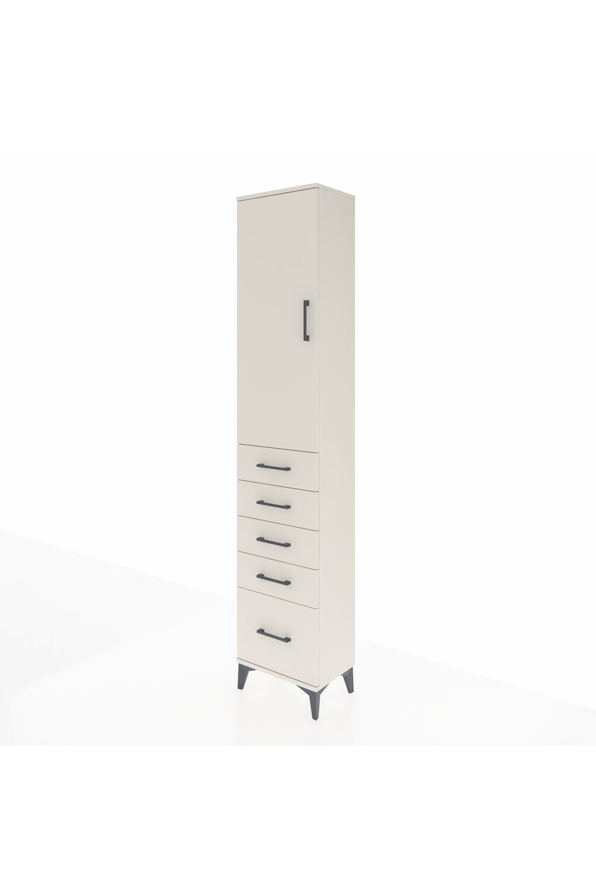 Arges Dolap 2 Raflı 5 Çekmeceli Tek Askılı 44x30x221 - S28M106V1A