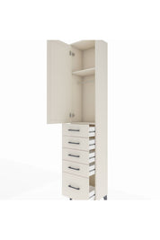 Arges Dolap 2 Raflı 5 Çekmeceli Tek Askılı 44x30x221 - S28M106V1A