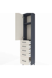 Arges Dolap 2 Raflı 5 Çekmeceli Tek Askılı 44x30x221 - S28M106V4A