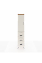 Arges Dolap 2 Raflı 5 Çekmeceli Tek Askılı 44x30x221 - S28M106V7A