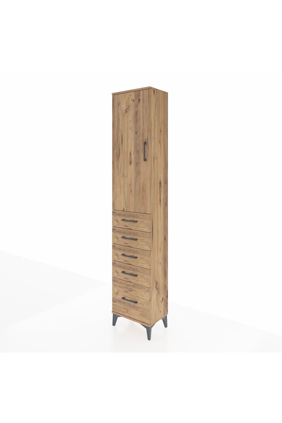 Arges Dolap 2 Raflı 5 Çekmeceli Tek Askılı 44x30x221 - S28M106V9A