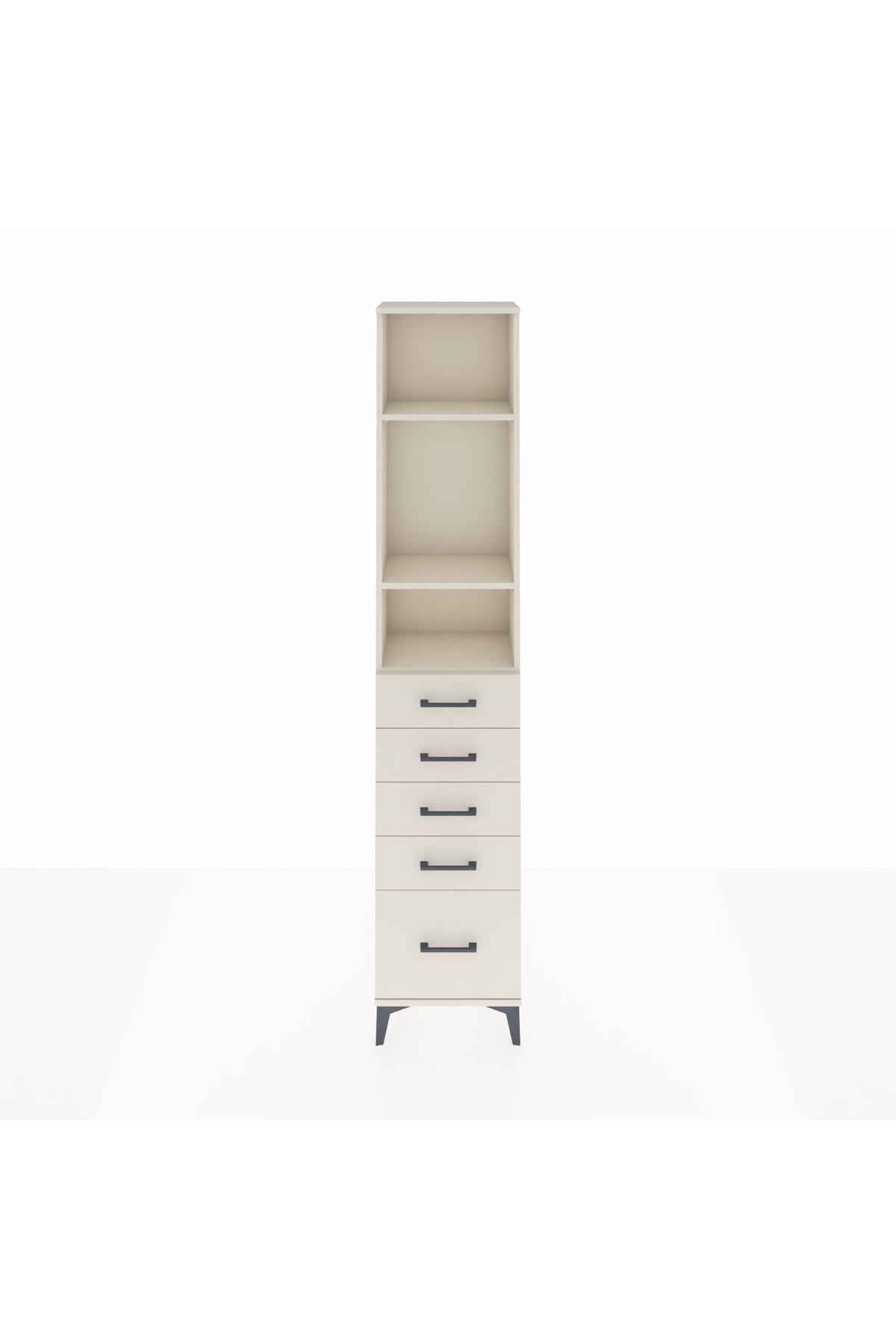Arges Dolap 3 Raflı 5 Çekmeceli 44x30x221 - S28M107V1A
