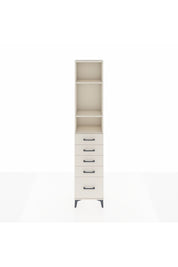 Arges Dolap 3 Raflı 5 Çekmeceli 44x30x221 - S28M107V1A