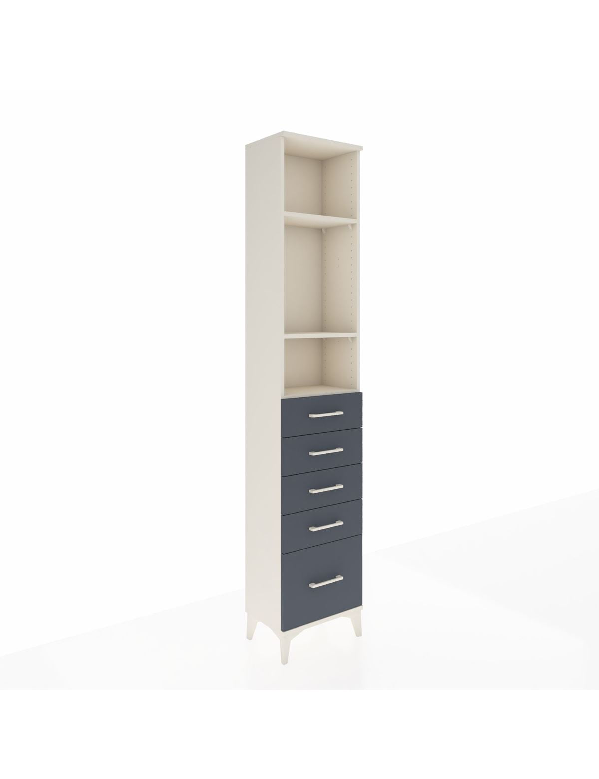 Arges Dolap 3 Raflı 5 Çekmeceli 44x30x221 - S28M107V2A