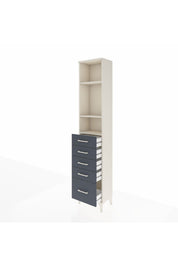 Arges Dolap 3 Raflı 5 Çekmeceli 44x30x221 - S28M107V2A