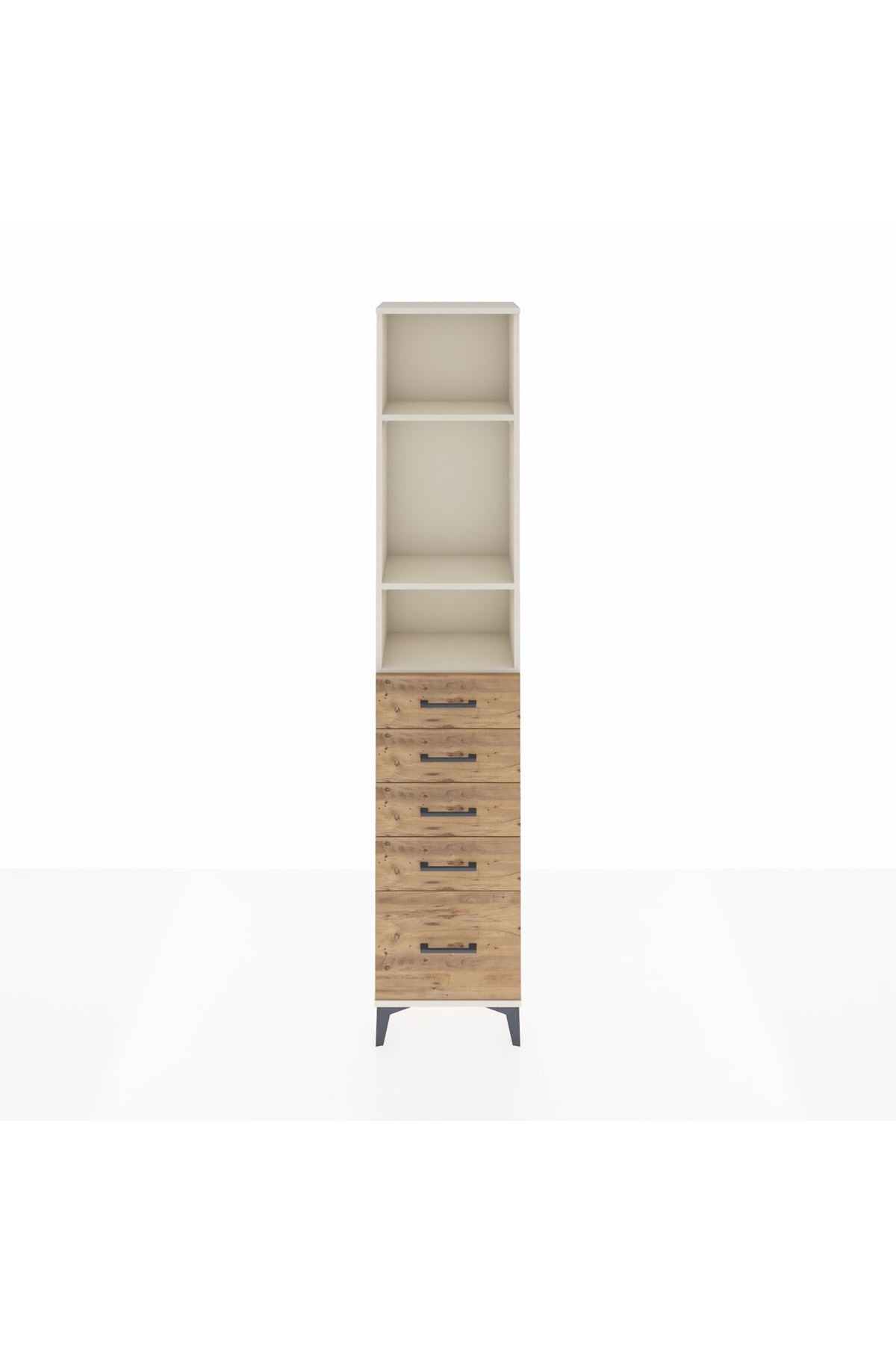 Arges Dolap 3 Raflı 5 Çekmeceli 44x30x221 - S28M107V3A