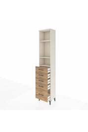 Arges Dolap 3 Raflı 5 Çekmeceli 44x30x221 - S28M107V3A