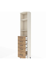 Arges Dolap 3 Raflı 5 Çekmeceli 44x30x221 - S28M107V3A