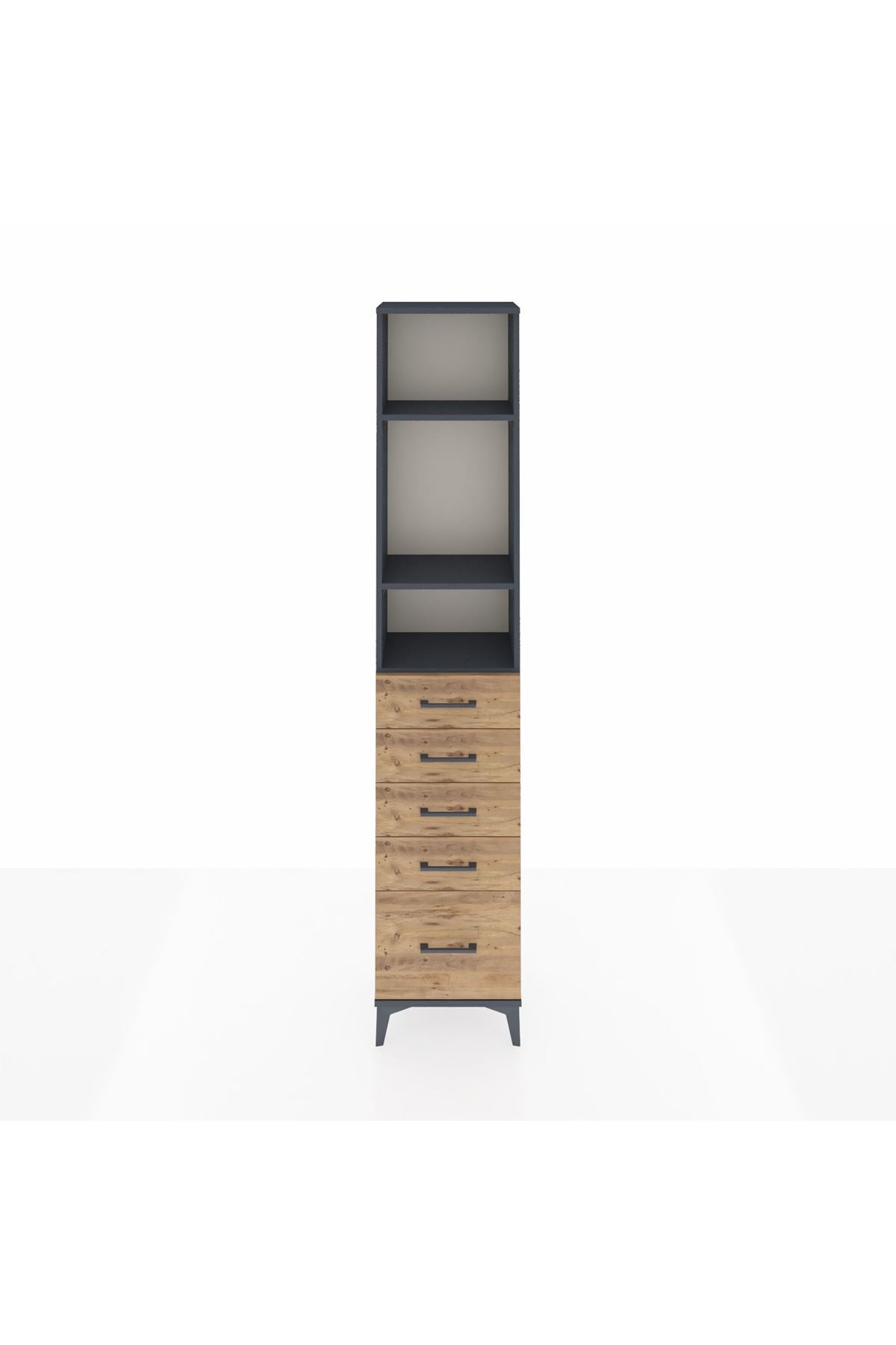 Arges Dolap 3 Raflı 5 Çekmeceli 44x30x221 - S28M107V6A
