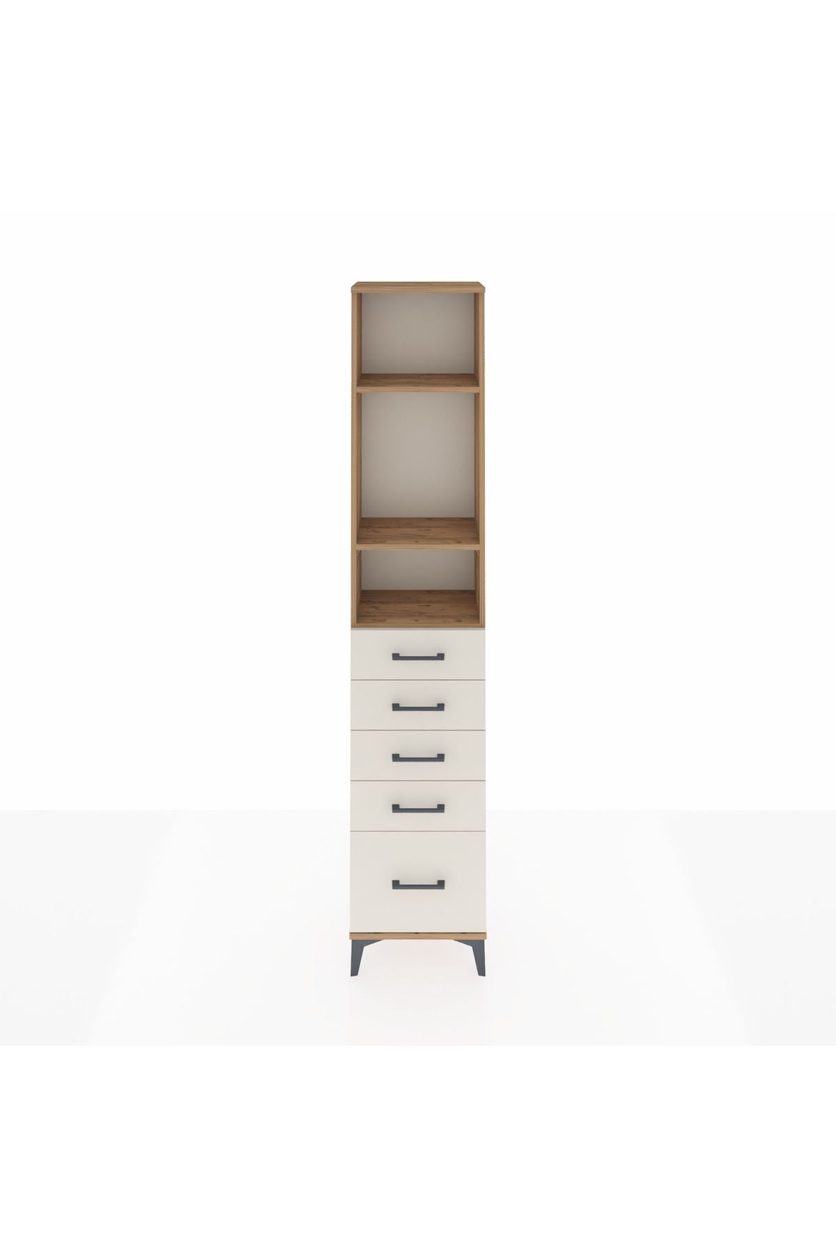 Arges Dolap 3 Raflı 5 Çekmeceli 44x30x221 - S28M107V7A