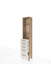 Arges Dolap 3 Raflı 5 Çekmeceli 44x30x221 - S28M107V7A