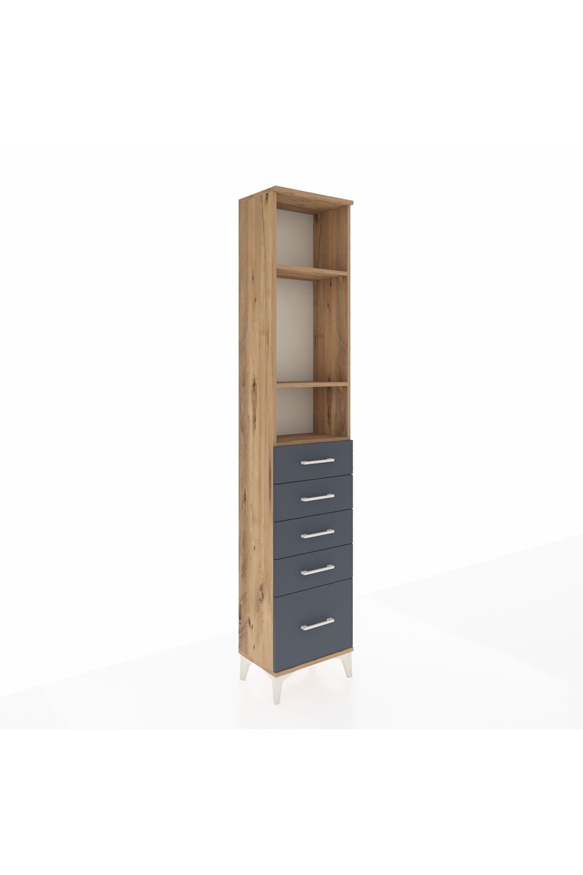 Arges Dolap 3 Raflı 5 Çekmeceli 44x30x221 - S28M107V8A