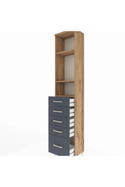 Arges Dolap 3 Raflı 5 Çekmeceli 44x30x221 - S28M107V8A