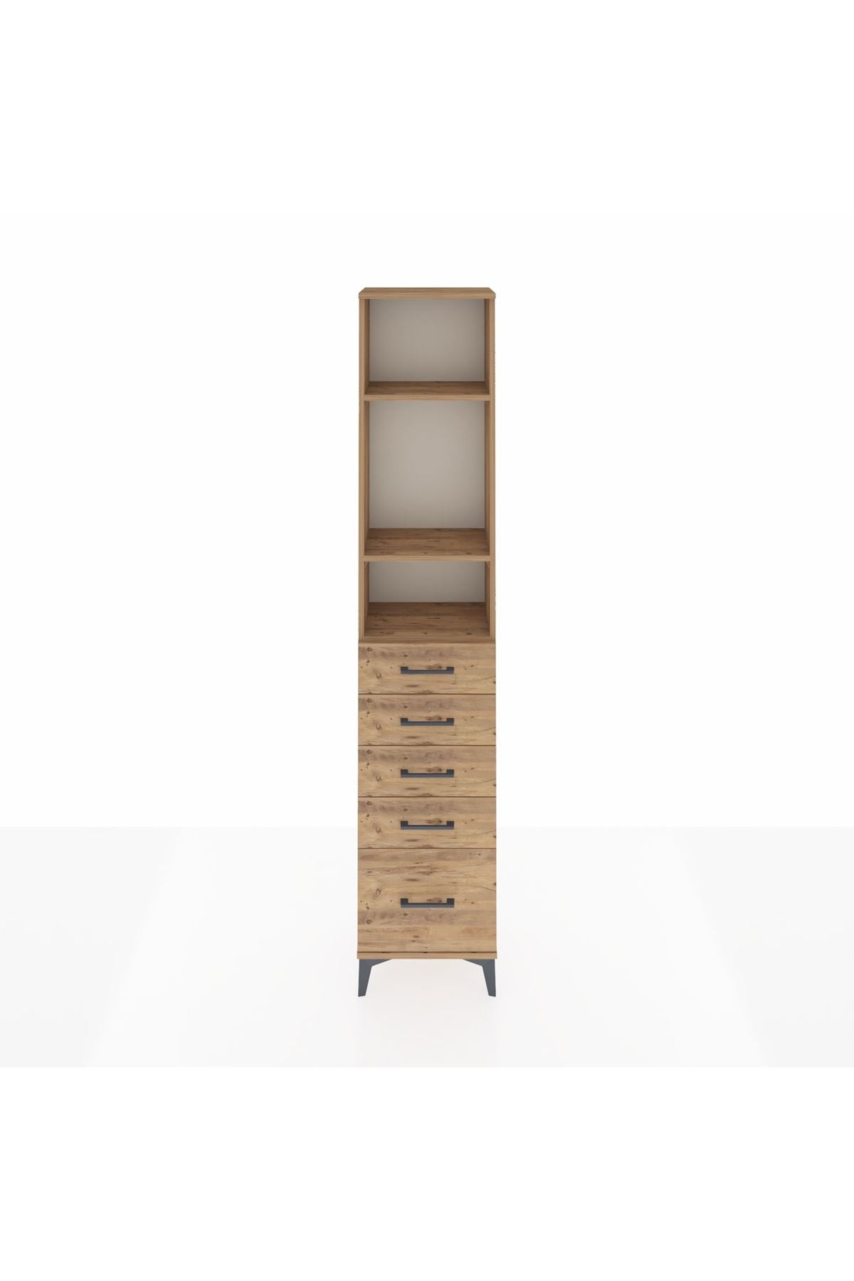 Arges Dolap 3 Raflı 5 Çekmeceli 44x30x221 - S28M107V9A