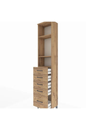 Arges Dolap 3 Raflı 5 Çekmeceli 44x30x221 - S28M107V9A