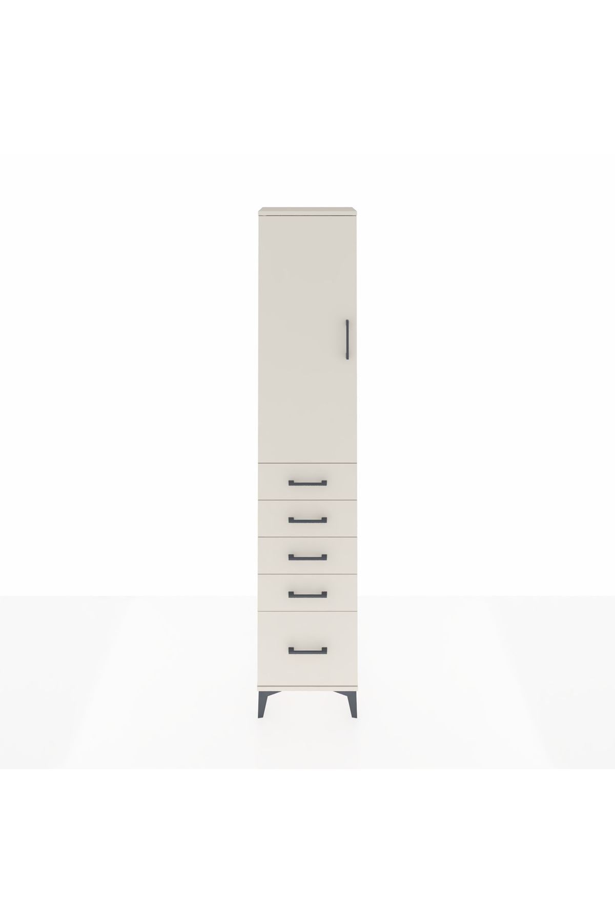 Arges Dolap 2 Raflı 5 Çekmeceli Tek Askılı 44x30x221 - S28M108V1A