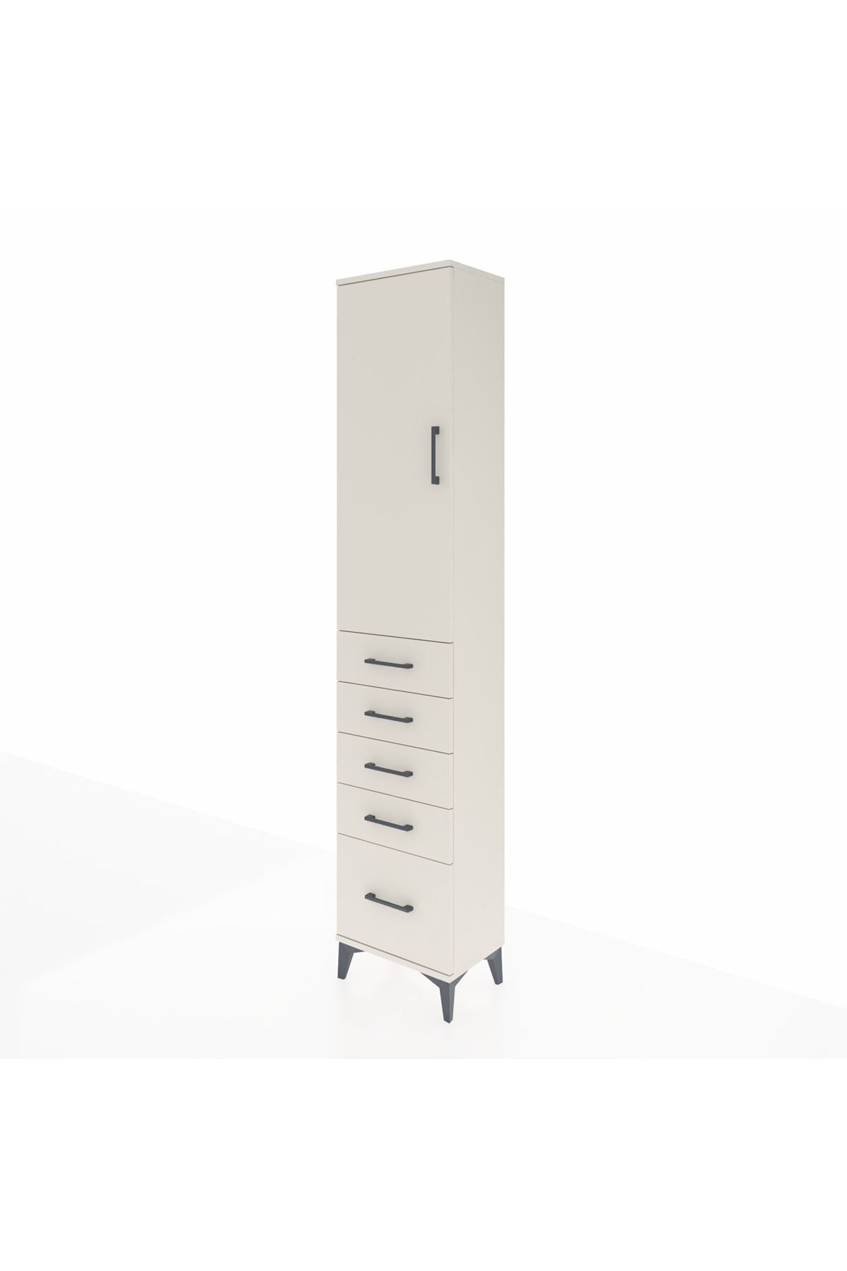 Arges Dolap 2 Raflı 5 Çekmeceli Tek Askılı 44x30x221 - S28M108V1A