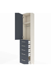 Arges Dolap 2 Raflı 5 Çekmeceli Tek Askılı 44x30x221 - S28M108V2A