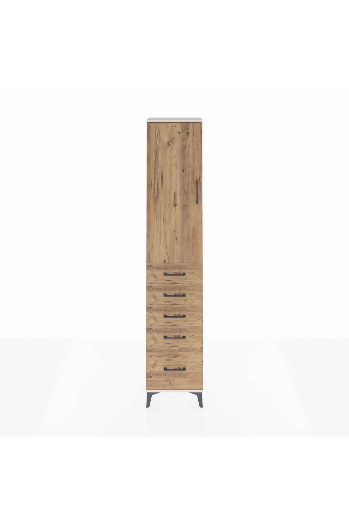 Arges Dolap 2 Raflı 5 Çekmeceli Tek Askılı 44x30x221 - S28M108V3A