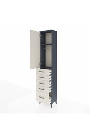 Arges Dolap 2 Raflı 5 Çekmeceli Tek Askılı 44x30x221 - S28M108V4A