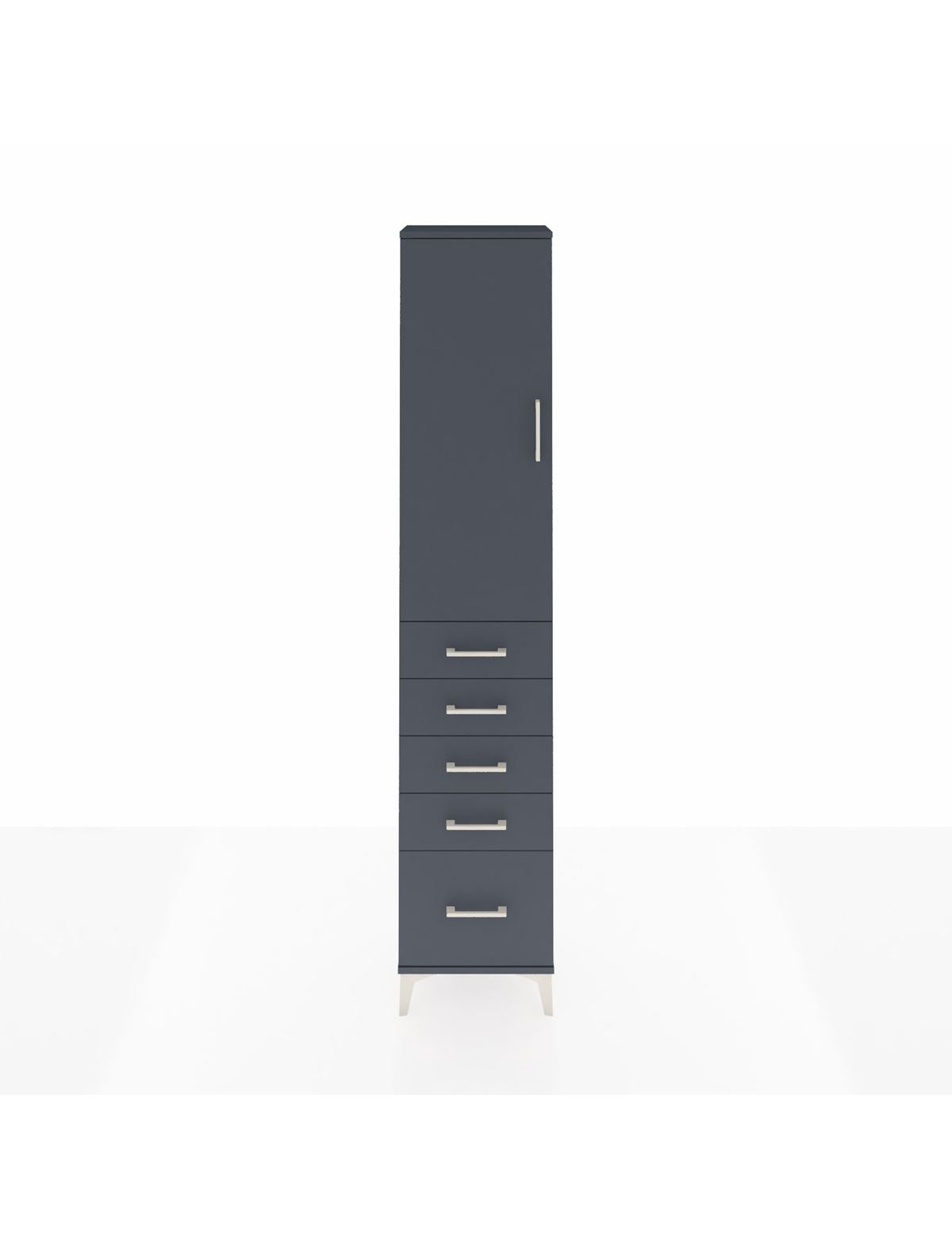 Arges Dolap 2 Raflı 5 Çekmeceli Tek Askılı 44x30x221 - S28M108V5A
