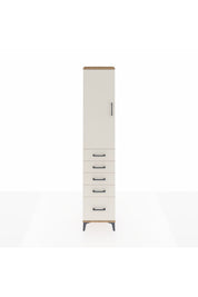 Arges Dolap 2 Raflı 5 Çekmeceli Tek Askılı 44x30x221 - S28M108V7A