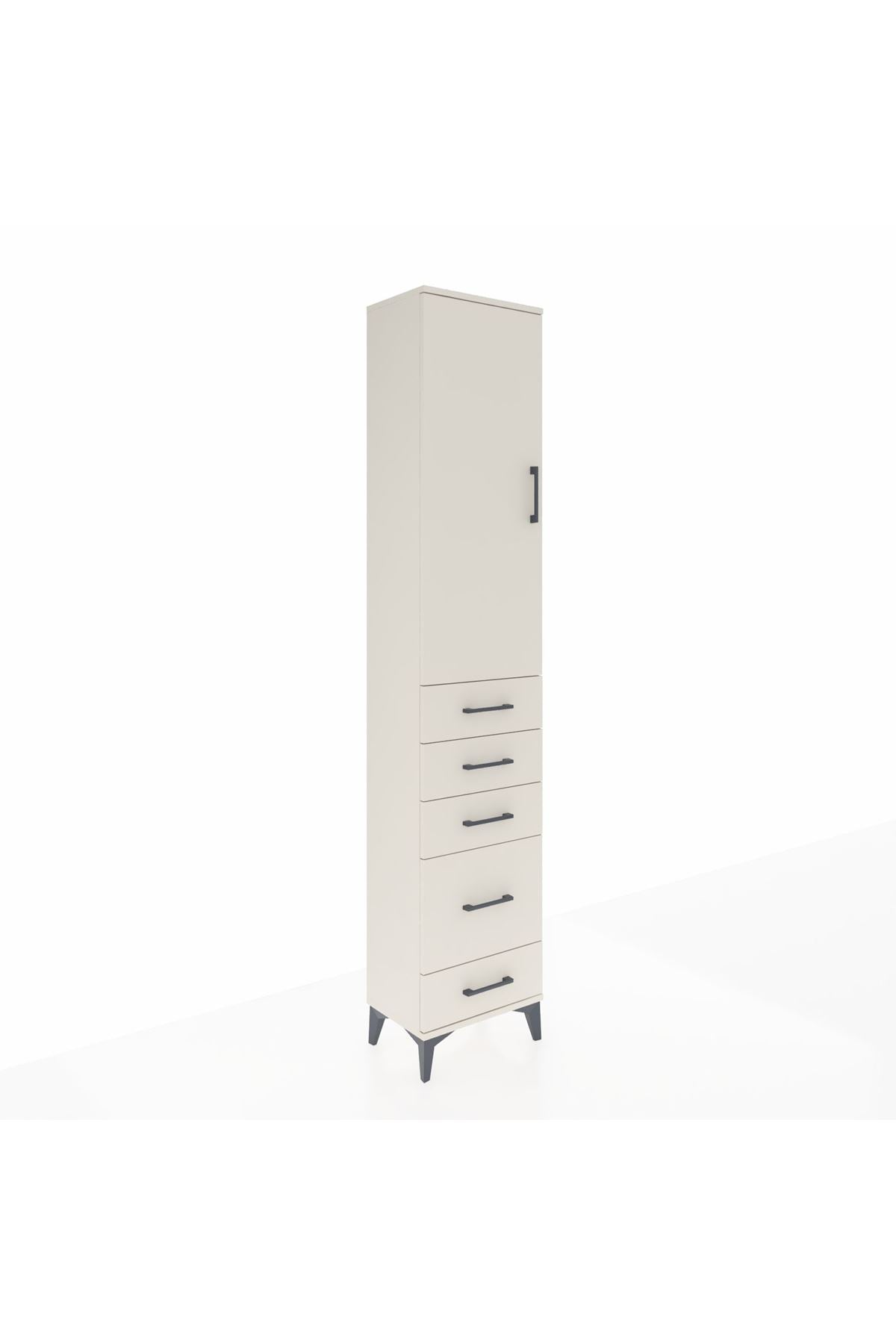 Arges Dolap 2 Raflı 5 Çekmeceli Tek Askılı 44x30x221 - S28M109V1A