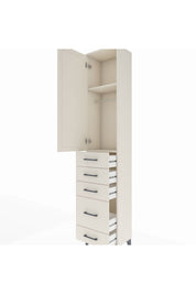 Arges Dolap 2 Raflı 5 Çekmeceli Tek Askılı 44x30x221 - S28M109V1A
