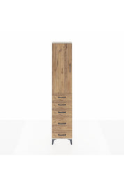 Arges Dolap 2 Raflı 5 Çekmeceli Tek Askılı 44x30x221 - S28M109V3A