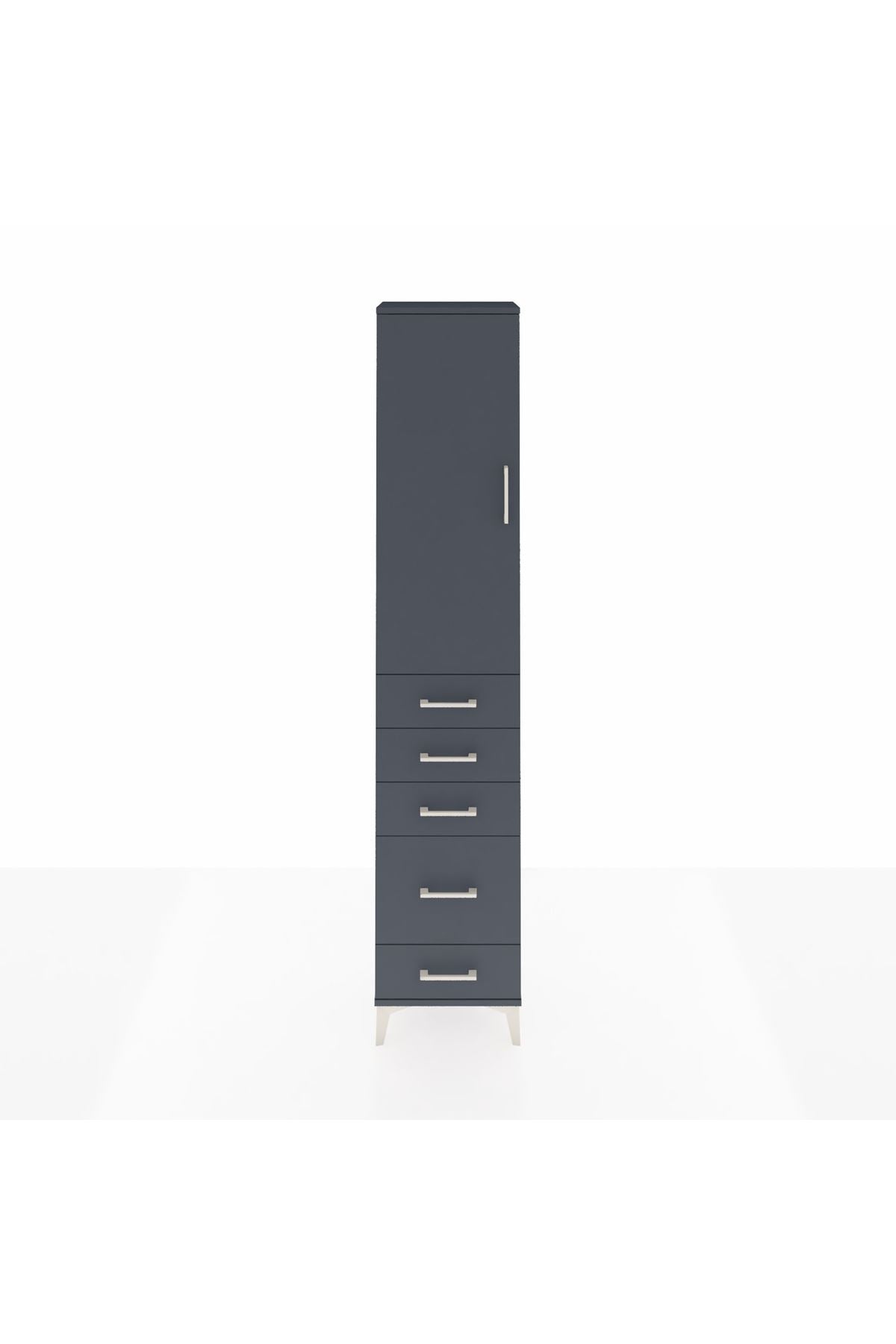 Arges Dolap 2 Raflı 5 Çekmeceli Tek Askılı 44x30x221 - S28M109V5A