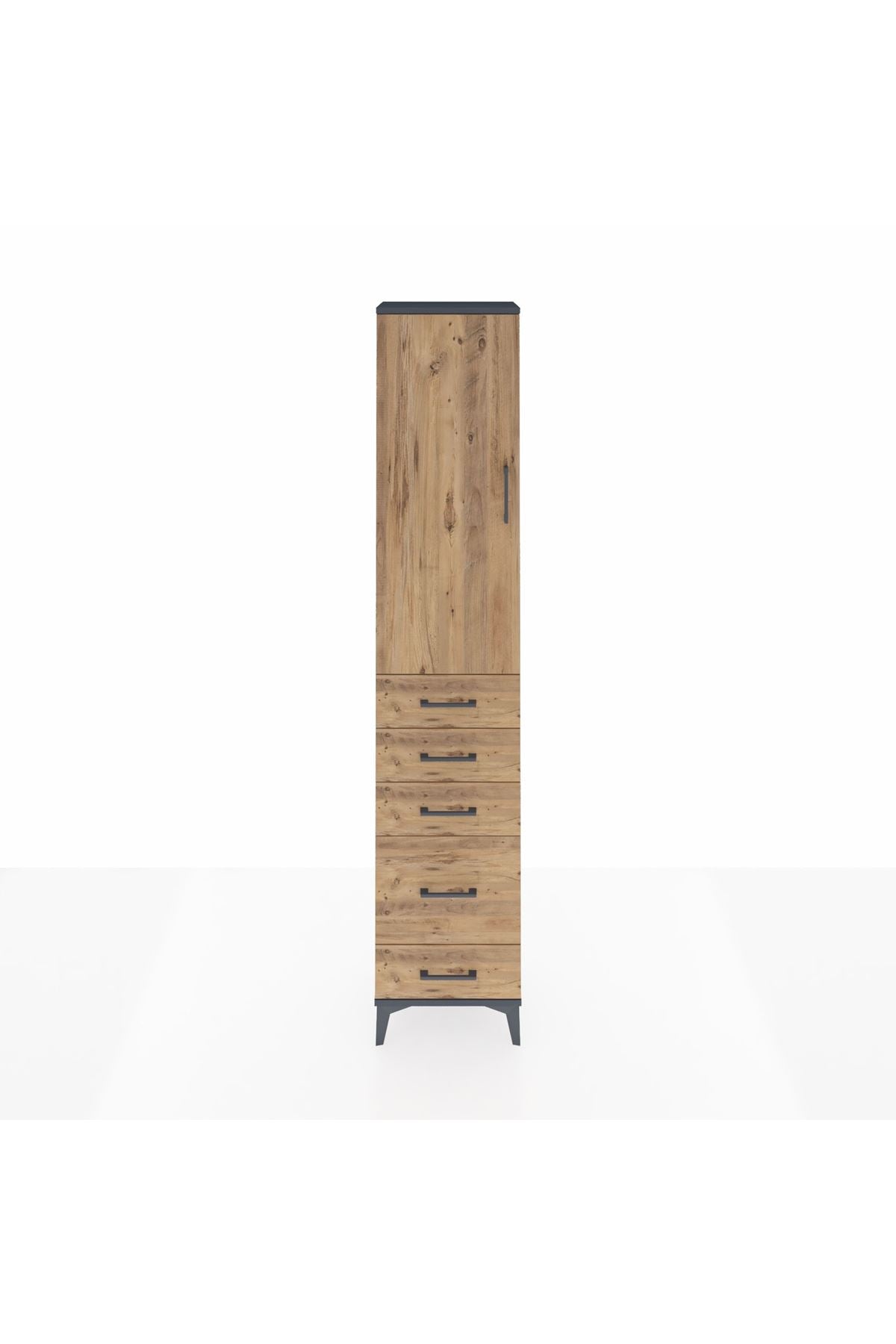 Arges Dolap 2 Raflı 5 Çekmeceli Tek Askılı 44x30x221 - S28M109V6A