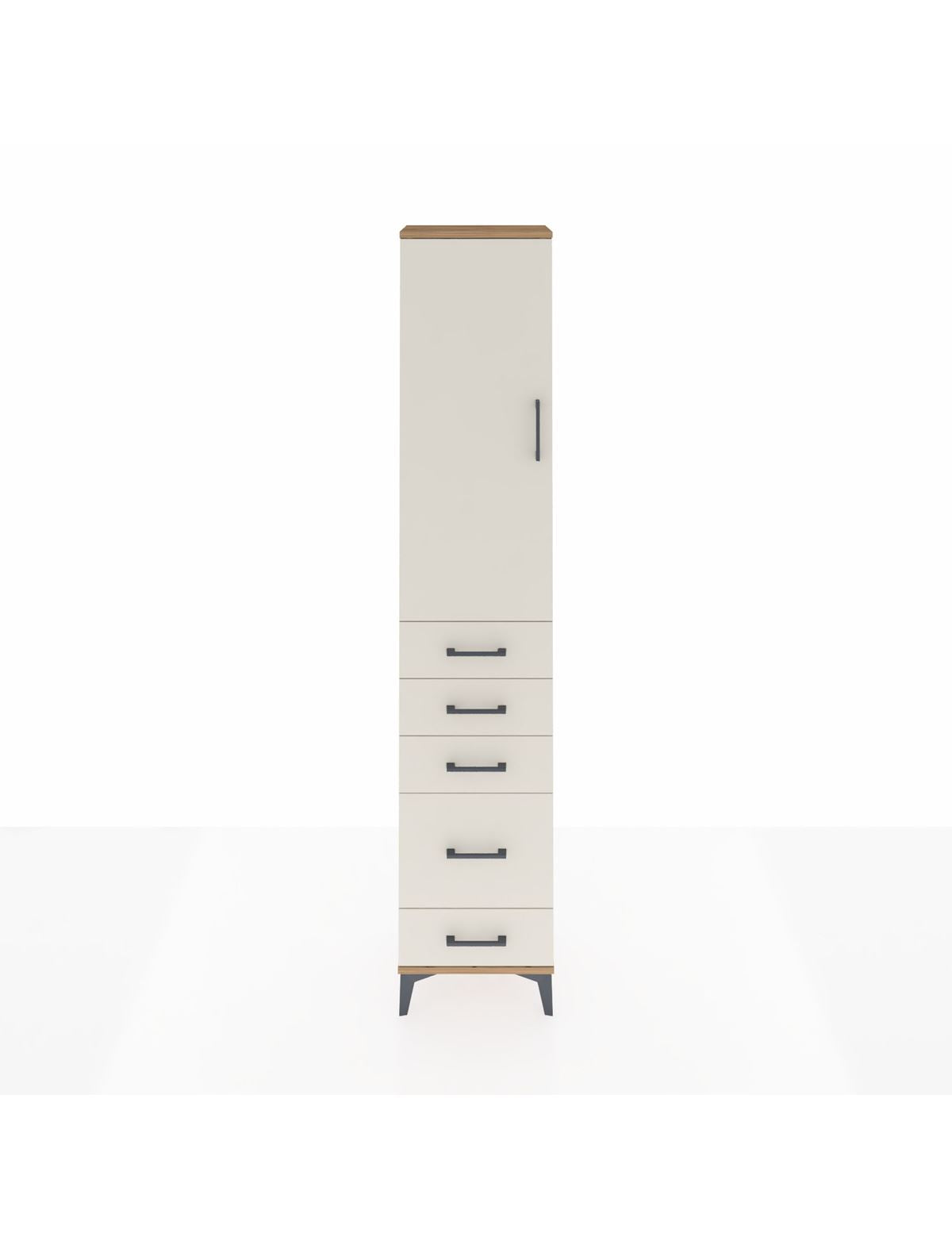 Arges Dolap 2 Raflı 5 Çekmeceli Tek Askılı 44x30x221 - S28M109V7A