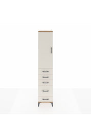 Arges Dolap 2 Raflı 5 Çekmeceli Tek Askılı 44x30x221 - S28M109V7A