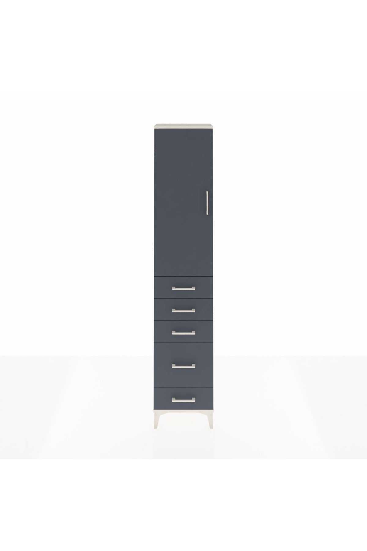 Arges Dolap 3 Raflı 5 Çekmeceli Tek Kapaklı 44x30x221 - S28M110V2A
