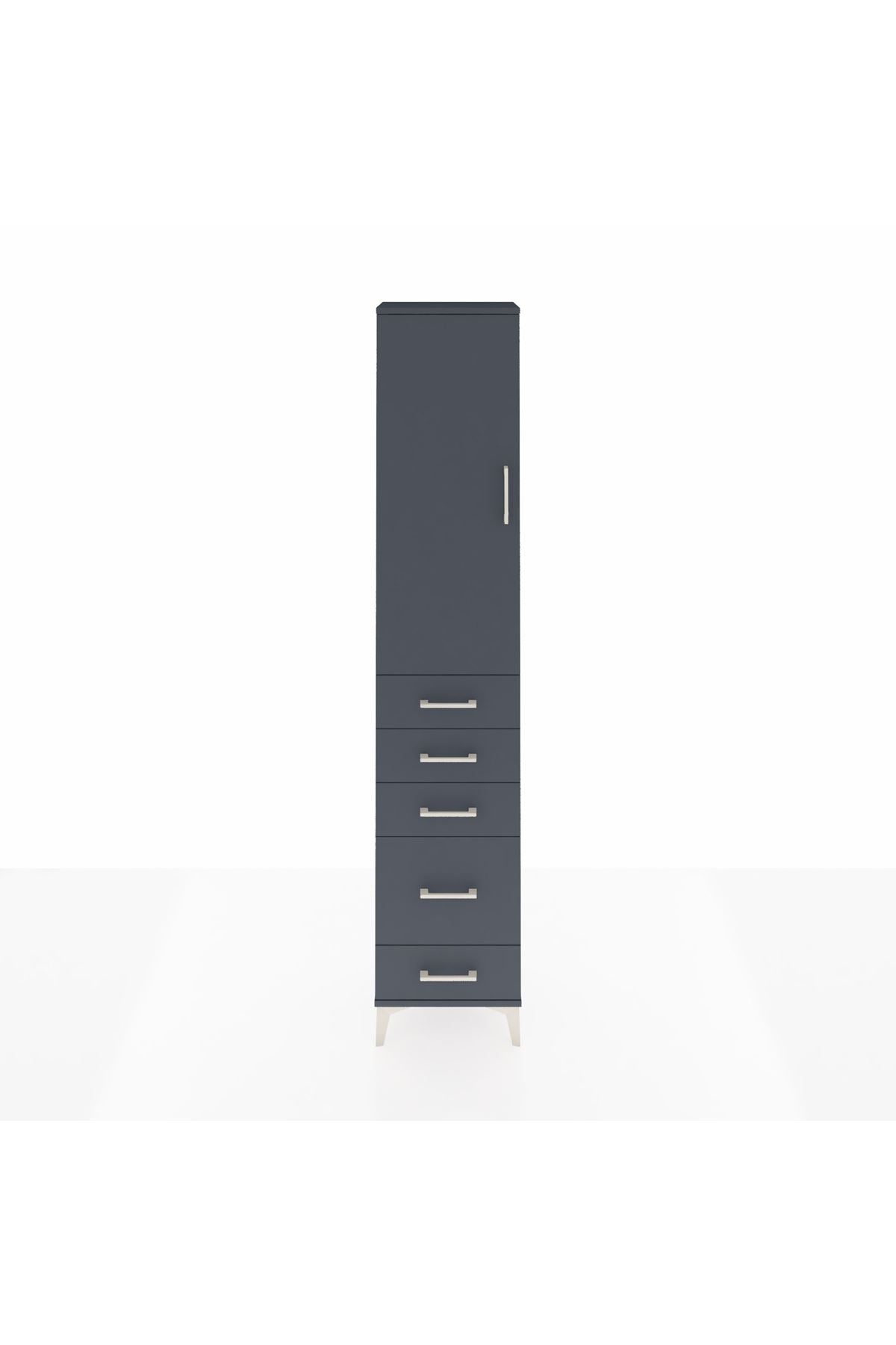 Arges Dolap 3 Raflı 5 Çekmeceli Tek Kapaklı 44x30x221 - S28M110V5A