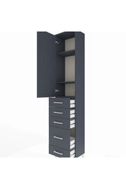 Arges Dolap 3 Raflı 5 Çekmeceli Tek Kapaklı 44x30x221 - S28M110V5A
