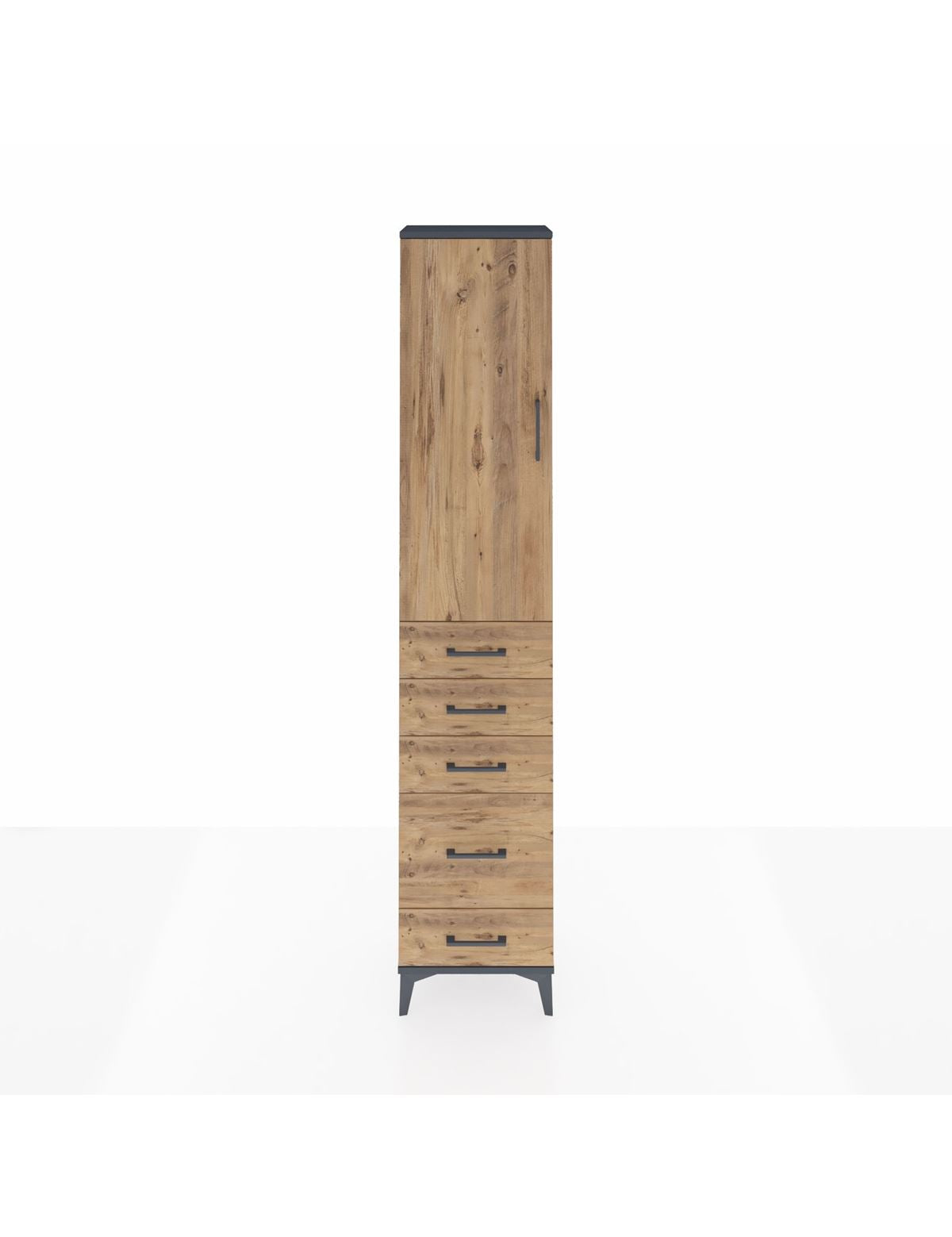 Arges Dolap 3 Raflı 5 Çekmeceli Tek Kapaklı 44x30x221 - S28M110V6A