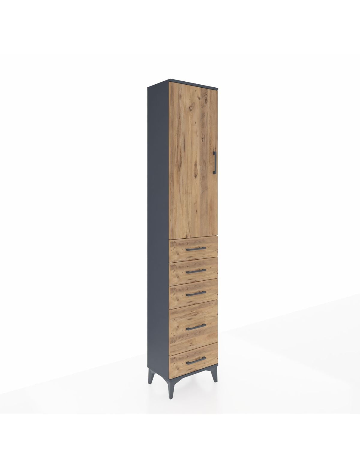 Arges Dolap 3 Raflı 5 Çekmeceli Tek Kapaklı 44x30x221 - S28M110V6A