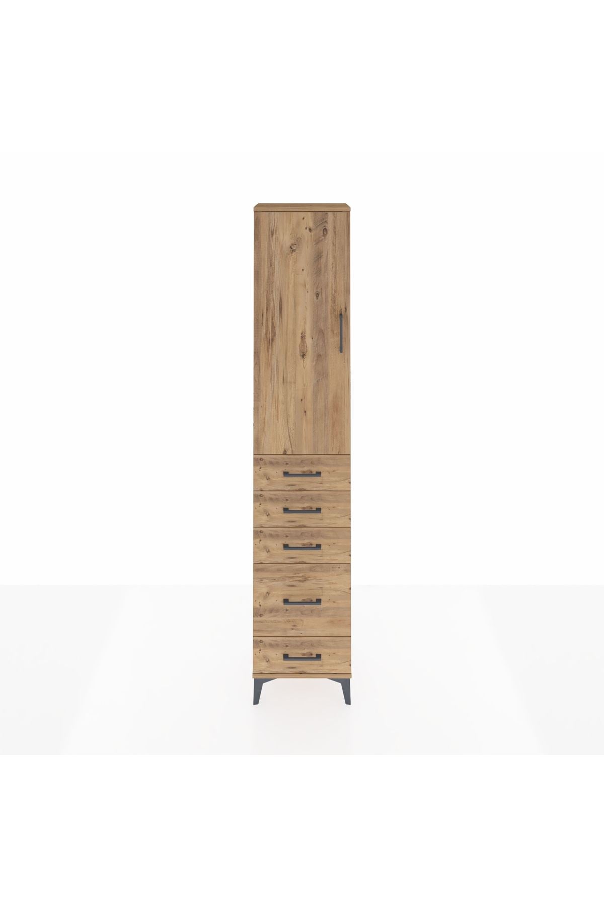 Arges Dolap 3 Raflı 5 Çekmeceli Tek Kapaklı 44x30x221 - S28M110V9A