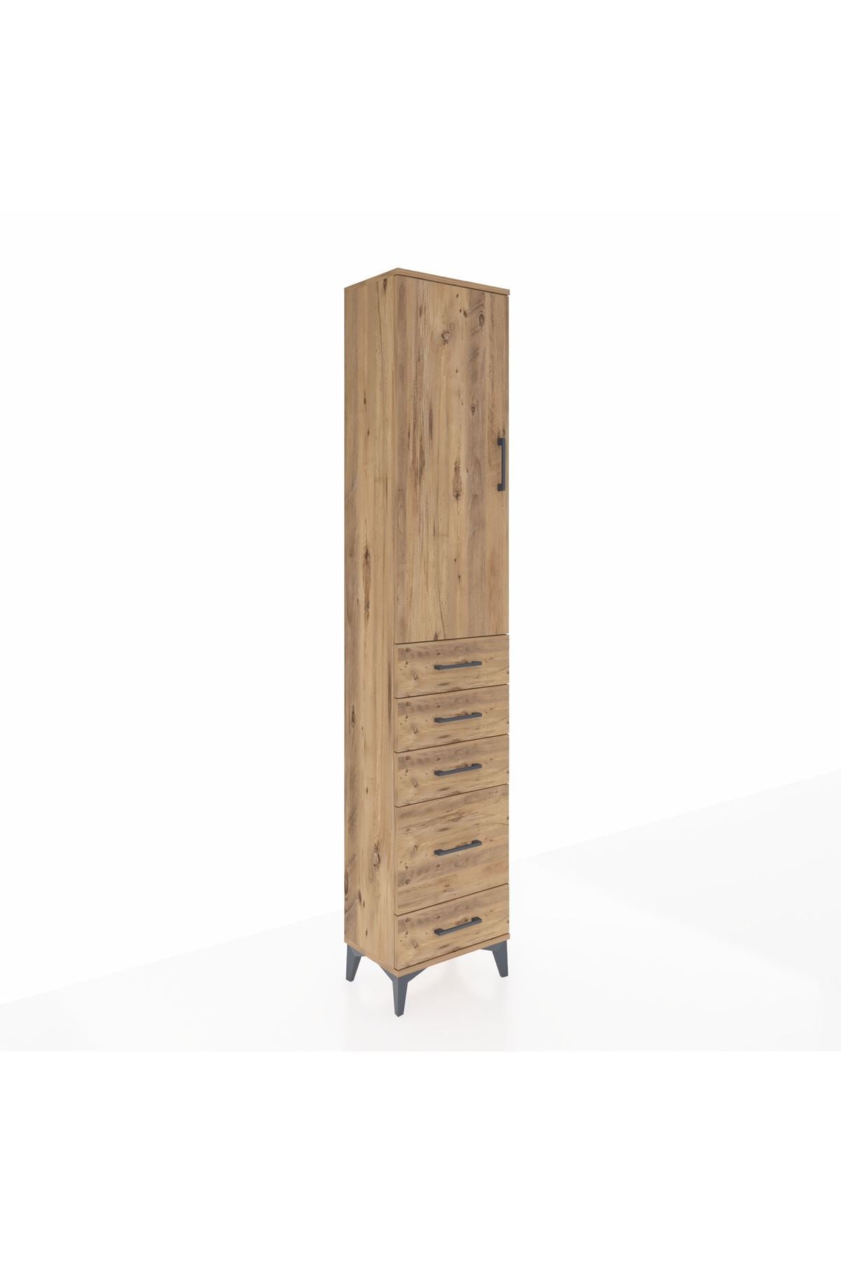 Arges Dolap 3 Raflı 5 Çekmeceli Tek Kapaklı 44x30x221 - S28M110V9A