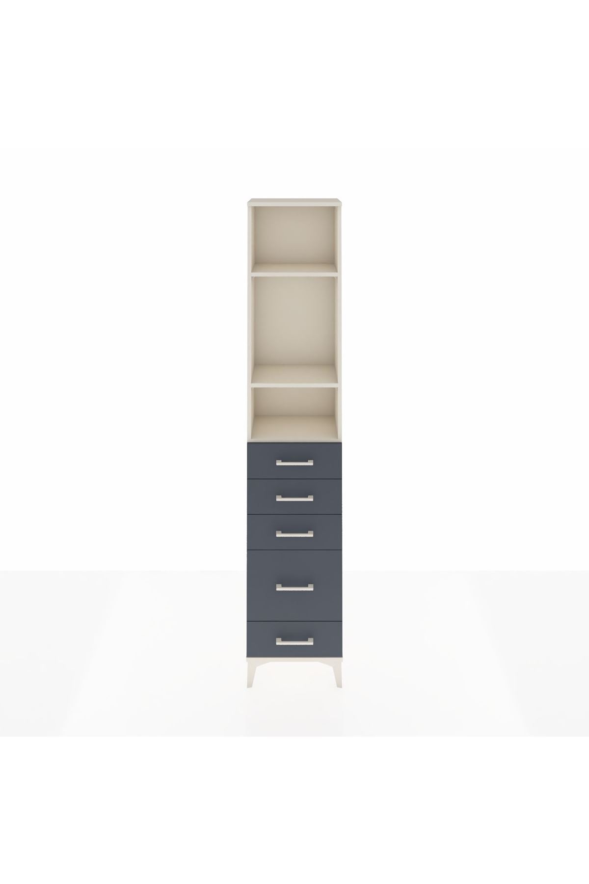 Arges Dolap 3 Raflı 5 Çekmeceli 44x30x221 - S28M111V2A