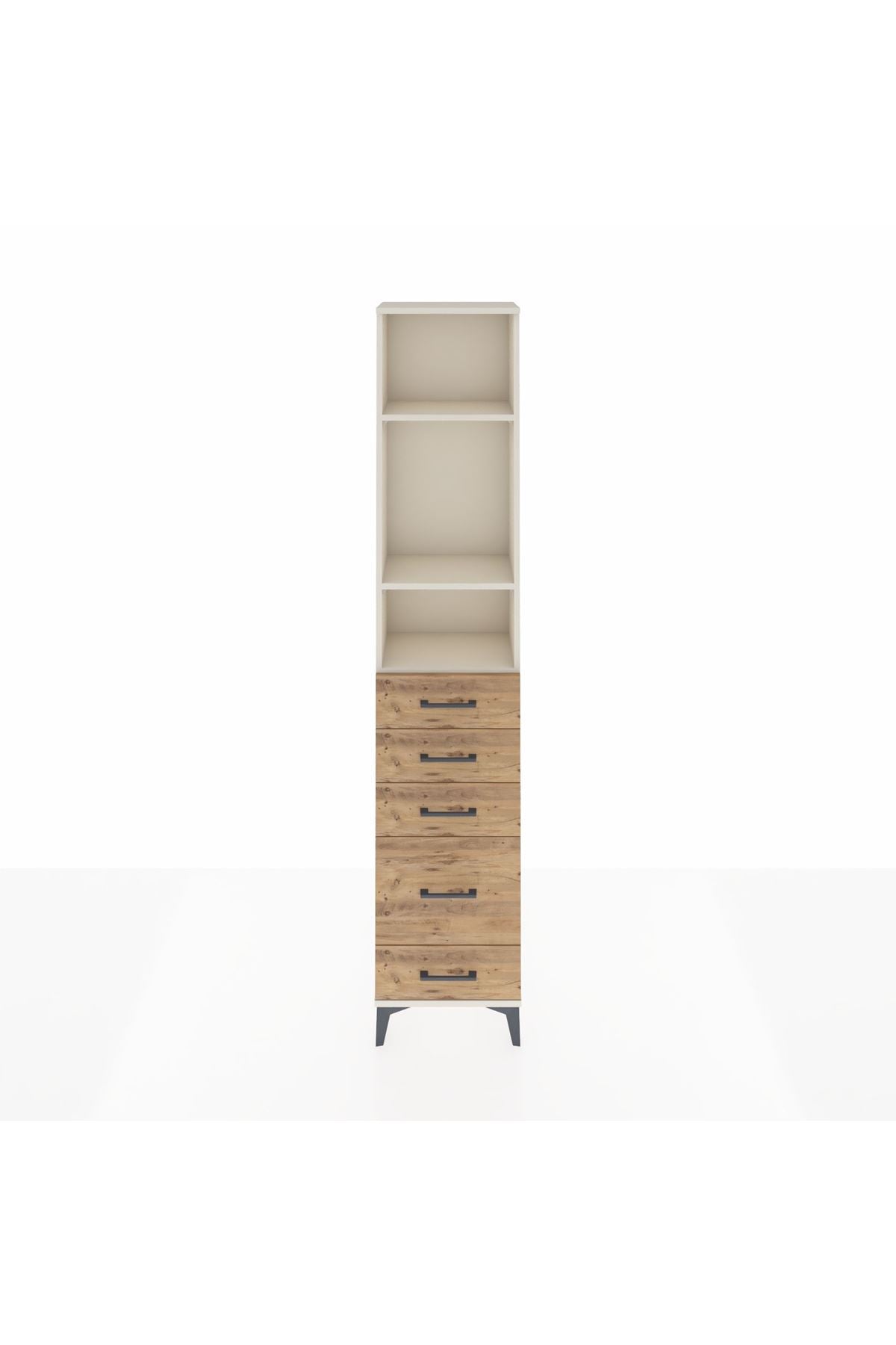 Arges Dolap 3 Raflı 5 Çekmeceli 44x30x221 - S28M111V3A